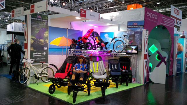 Colourful Delichon stand at the RehaCare exhibition