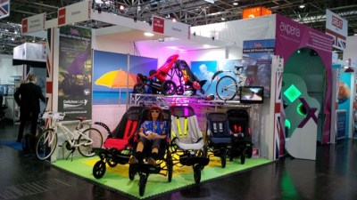 Colourful Delichon stand at the RehaCare exhibition