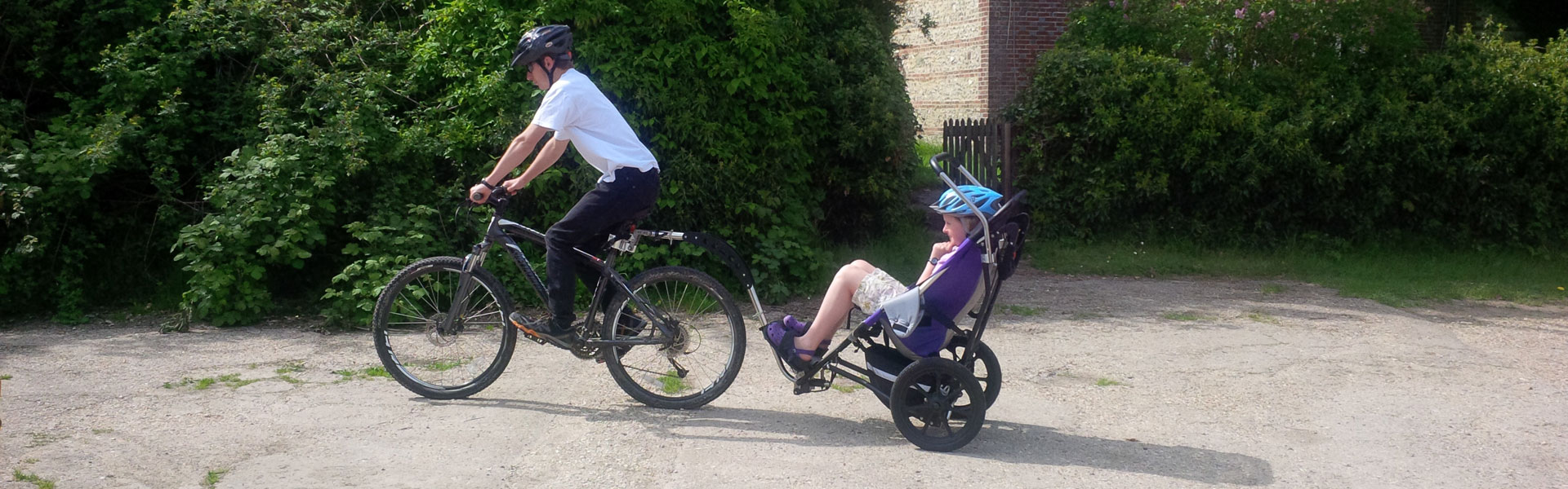 Bicycle towing a Delta Trail 