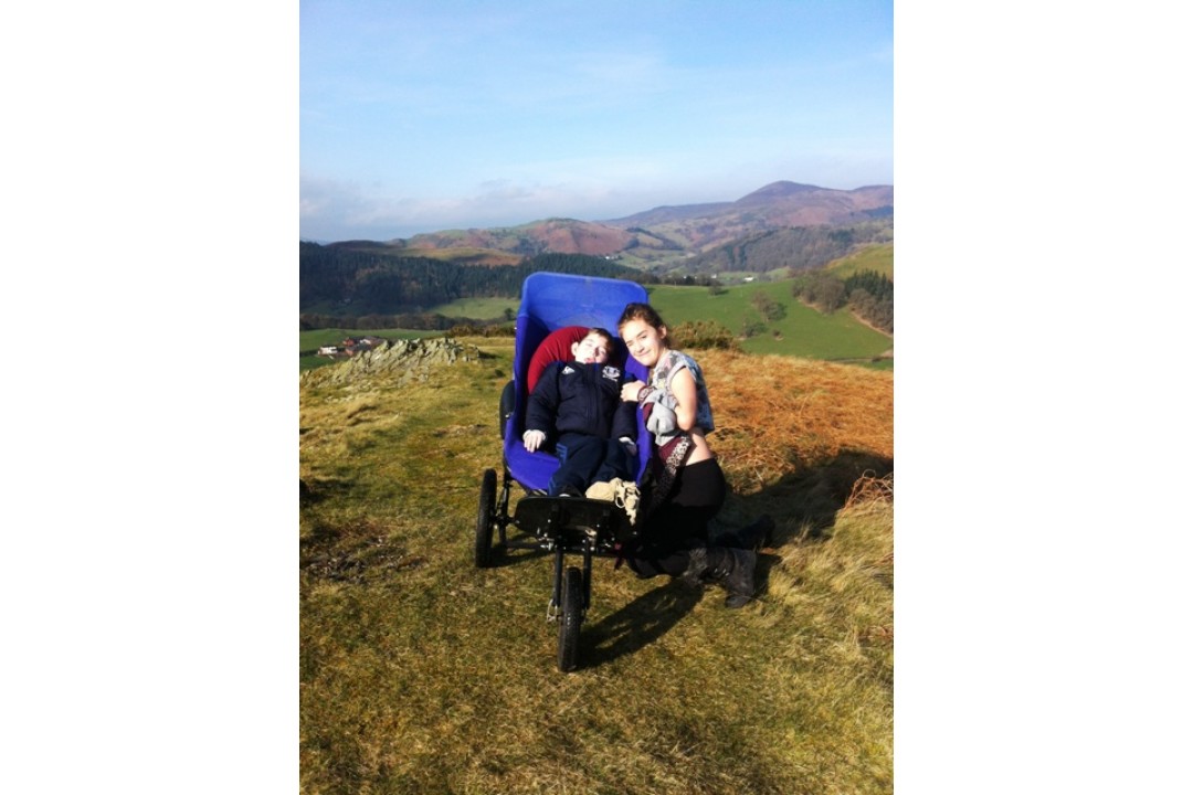 Delta on top of a hill in the sunshine