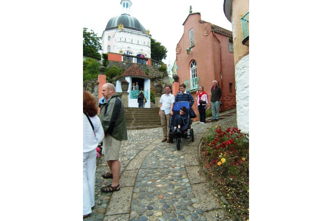 Delta on a steep cobbled street