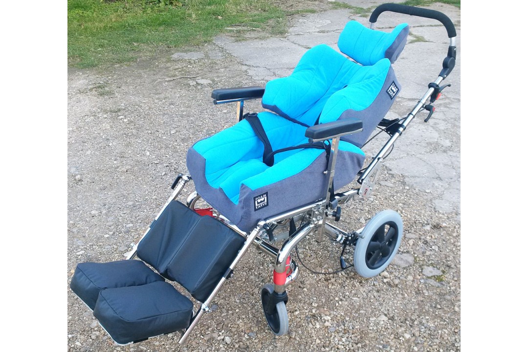 Sky Blue and Grey Foam-Karve custom seat with modified Neo