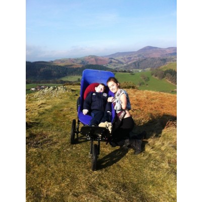 Delta on top of a hill in the sunshine