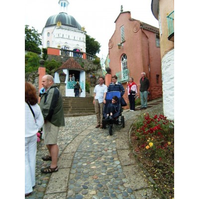 Delta on a steep cobbled street